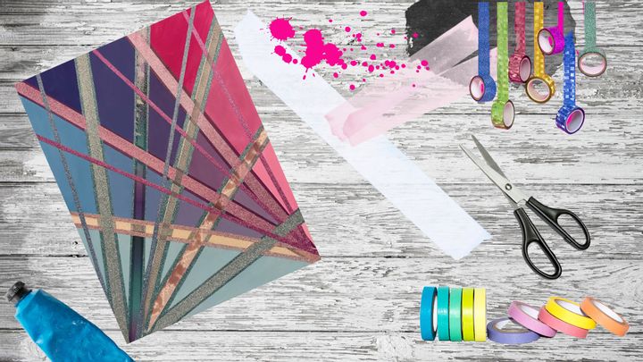 ONLINE: Geometrische Tape Art Workshop mit Acrylfarben